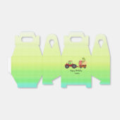 おもしろい恐竜トラクター誕生日パーティーDIY名前 フェイバーボックス (折り畳みなし)