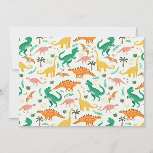 おもしろい恐竜ロアルソーム写真誕生日 サンキューカード (裏面)