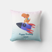 おもしろい恐竜ロケット戻る2学校誕生日会 クッション (正面)