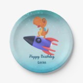 おもしろい恐竜ロケット戻る2学校誕生日会 ペーパープレート (正面)