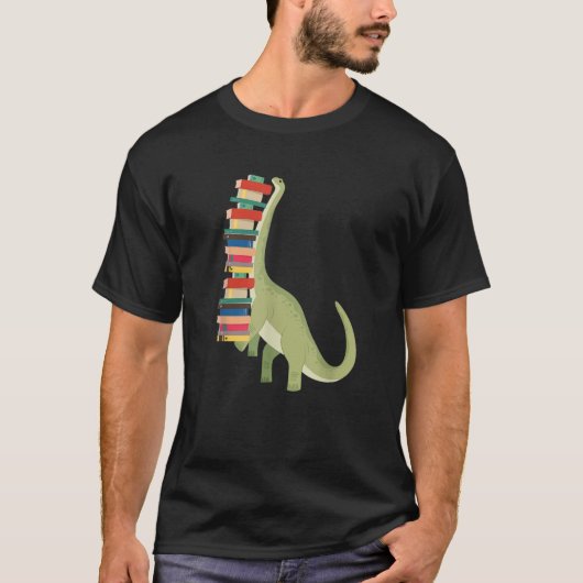 おもしろい恐竜図書館員読のTシャツ Tシャツ (正面)