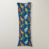 おもしろい恐竜模様 ボディピロー (正面縦)