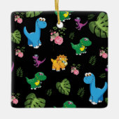 おもしろい恐竜葉 セラミックオーナメント (正面)