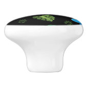 おもしろい恐竜葉 セラミックノブ (側面)