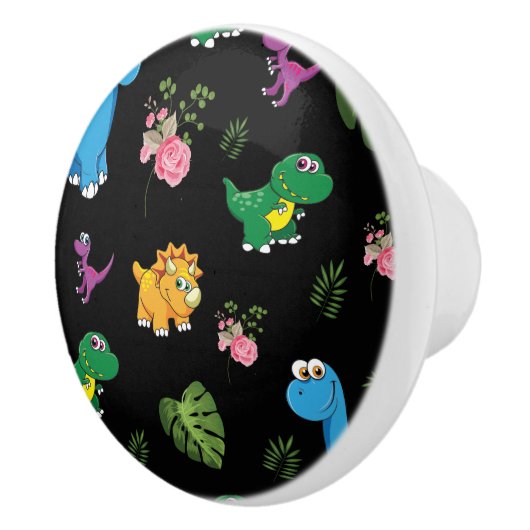 おもしろい恐竜葉 セラミックノブ (右)