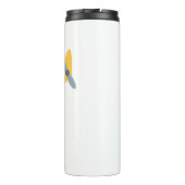 おもしろい恐竜飛んでいる黄色ヘリコプタパーティー タンブラー (裏面)