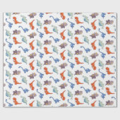 おもしろい恐竜 ラッピングペーパー (フラット)