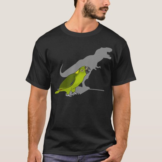 おもしろい恐竜 Birb T-レックス 黄色のナペッド アマゾン Tシャツ (正面)