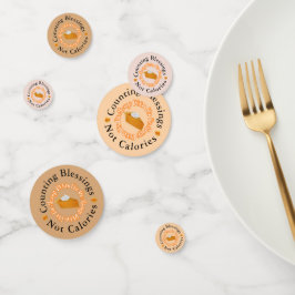 おもしろい恵み数カロリー感謝なし コンフェッティ