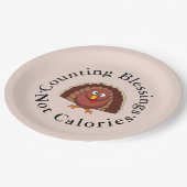 おもしろい恵み数カロリー感謝なし ペーパープレート (アングル)