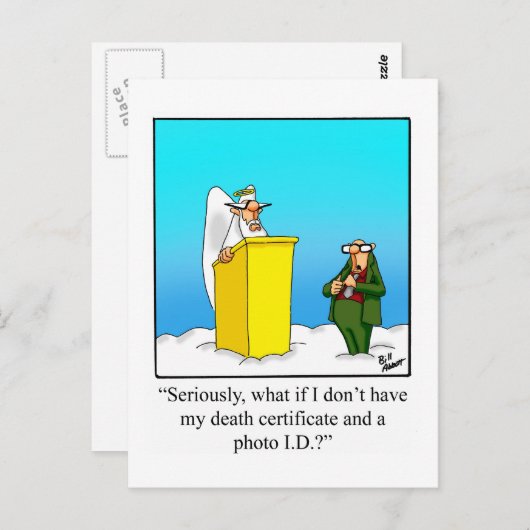 おもしろい恵み&信仰ユーモアポストカード ポストカード (正面/裏面)