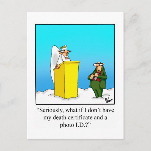 おもしろい恵み&信仰ユーモアポストカード ポストカード (正面)