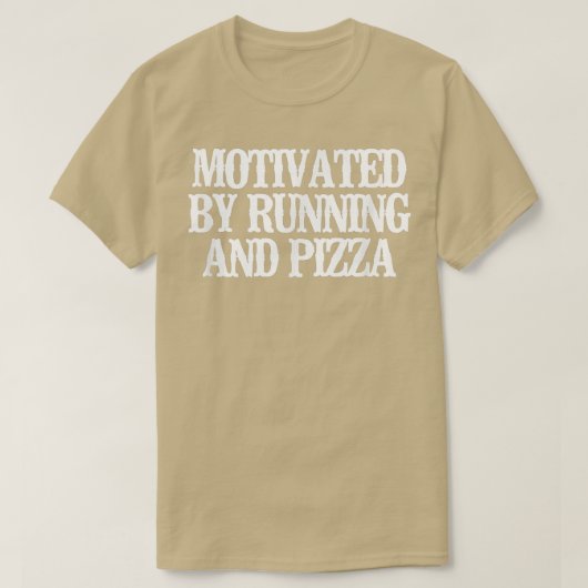 おもしろい意欲を起こランニングヴィンテージ・ピザT市 Tシャツ (デザイン正面)