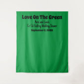 "おもしろい愛の緑"ゴルフウェディングシャワー タペストリー (正面)