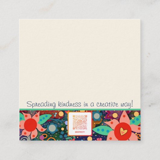 おもしろい愛インスパイア人の引用文親切カード スクエア名刺 (裏面)