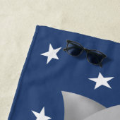 おもしろい愛カラフル国サーフィンシャークカラーブロック ビーチタオル (インサイチュ)