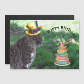 おもしろい愛ボブキャット – 磁気誕生日カード (正面/裏面)