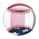 おもしろい愛国的なアメリカ国旗、赤白、青 野球ボール (正面)