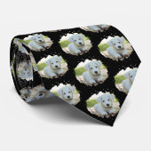 おもしろい愛犬家パーソナライズされたの写真パターン ネクタイ (ロール)