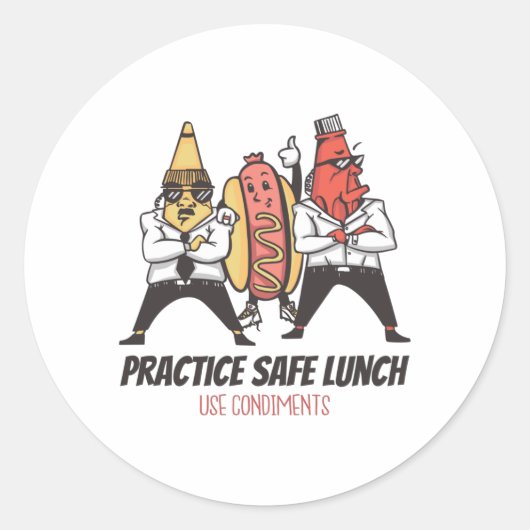 おもしろい愛犬 ラウンドシール (正面)