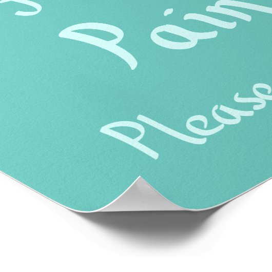 おもしろい感じ痛み手書き引用文ユーモア緑 ポスター (角)