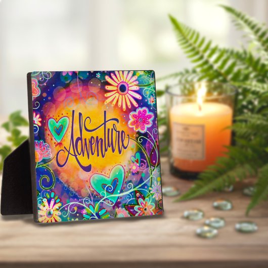 おもしろい感動的かわいらしフローラ冒険 フォトプラーク