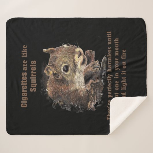 おもしろい感動的アンチ喫煙ストップリスレル引用文 シェルパブランケット (正面(横))