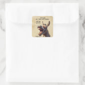 おもしろい感動的バイブル引用文バラアムズドンキー スクエアシール (バッグ)