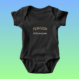 おもしろい感動的フェミニズム引用文 ベビーボディスーツ