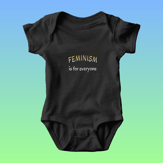 おもしろい感動的フェミニズム引用文 ベビーボディスーツ