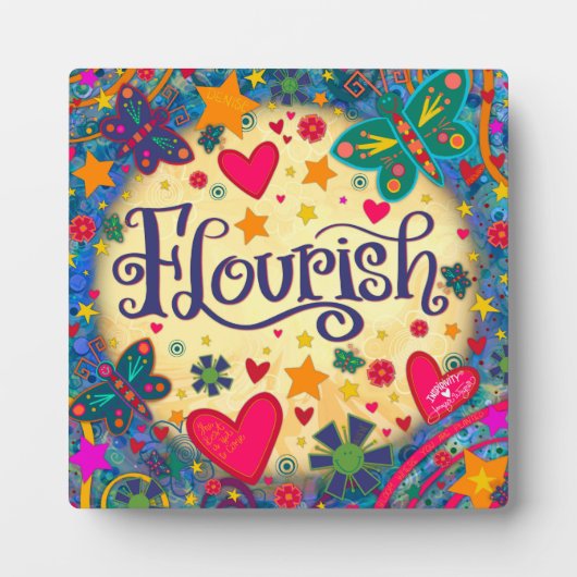 おもしろい感動的フローラカラフルの繁栄 フォトプラーク (正面)
