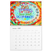 おもしろい感動的前向きの鼓動 カレンダー (1月 2027)