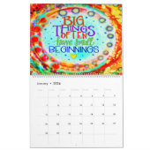 おもしろい感動的前向きの鼓動 カレンダー (1月 2024)