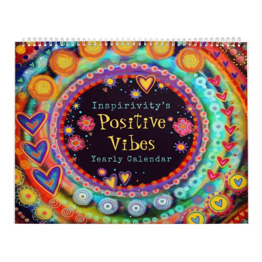 おもしろい感動的前向きの鼓動 カレンダー (カバー)