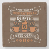 おもしろい感動的引用文 ストーンコースター (正面)