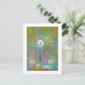 おもしろい感動的抽象芸術カスタマイズ技術 ポストカード (スタンド正面)