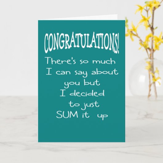 おもしろい感動的祝 カード (黄色い花)