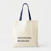 おもしろい感情手荷物ミニマルモダンタイポグラフィ トートバッグ (正面)