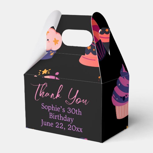 おもしろい感謝していカラフルお客様が扱う/お気に入り/ギフトボックス フェイバーボックス (正面サイド)