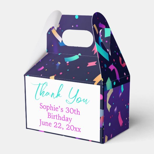 おもしろい感謝していカラフルお客様が扱う/お気に入り/ギフトボックス フェイバーボックス (正面サイド)