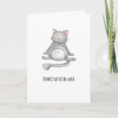 おもしろい感謝していハッピーバースデー用の生まれ猫 カード (正面)