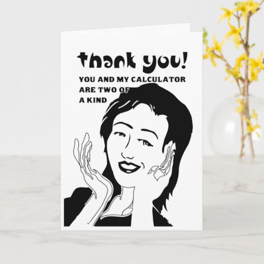 おもしろい感謝してい君 カード (黄色い花)