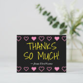 おもしろい感謝してい「SO MUCH!」 +ハートはがき ポストカード (スタンド正面)