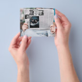 おもしろい感謝していYou news photo flyer チラシ (手)