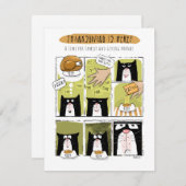 おもしろい感謝祭の期待現実 シーズンカード (正面/裏面)