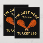 おもしろい感謝祭の食べ物タークのためにここにいる (正面/裏面)