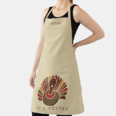 おもしろい感謝祭ターキーパーソナライズされたホリデイ エプロン (インサイチュ)