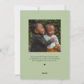 おもしろい感謝祭フォトカード シーズンカード (裏面)