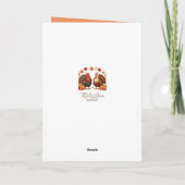 おもしろい感謝祭ホリデーカード サンキューカード (裏面)