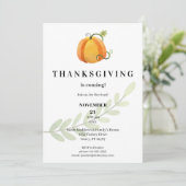 おもしろい感謝祭来だ!ディナーカボチャ 招待状 (スタンド正面)